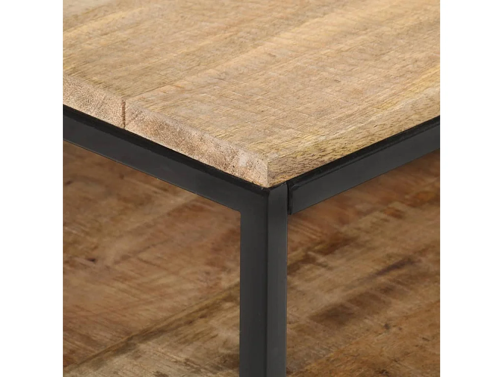 Tempe  Mueble para TV de madera maciza de mango rugosa 130x30x45 cm