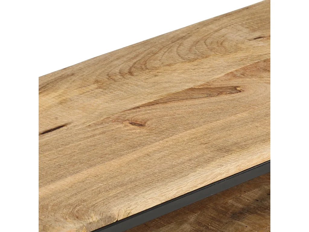 Tempe  Mueble para TV de madera maciza de mango rugosa 130x30x45 cm