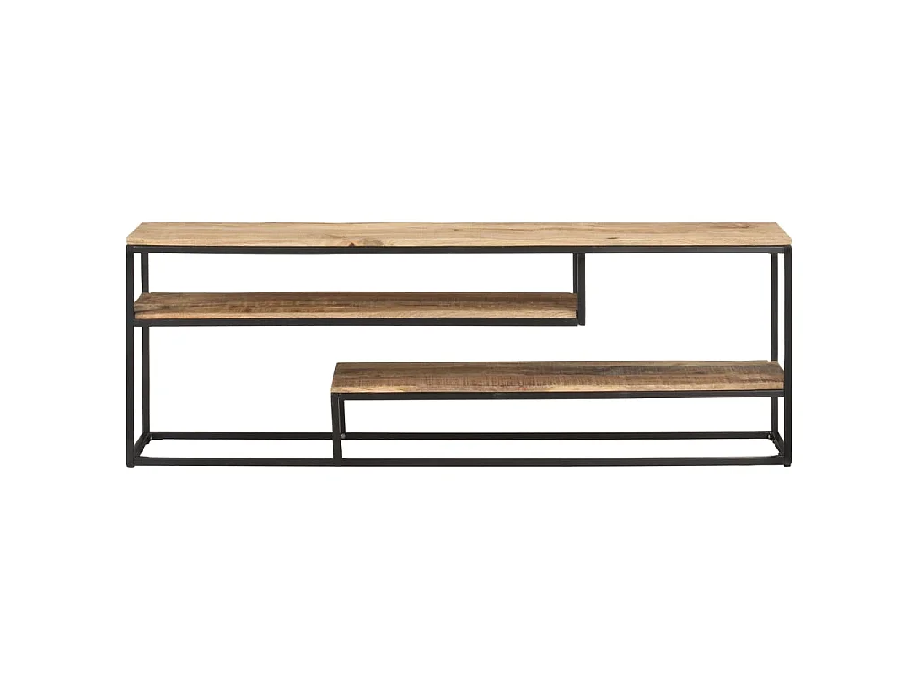 Tempe  Meuble TV 130x30x45 cm Bois de manguier brut