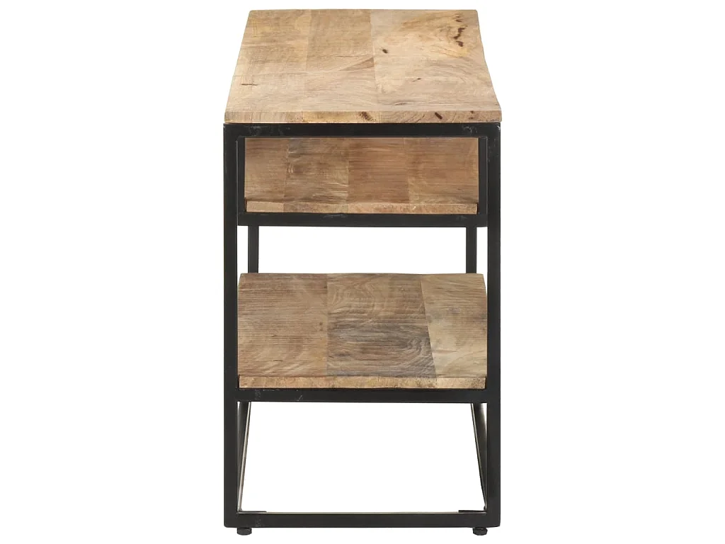 Tempe  Meuble TV 130x30x45 cm Bois de manguier brut