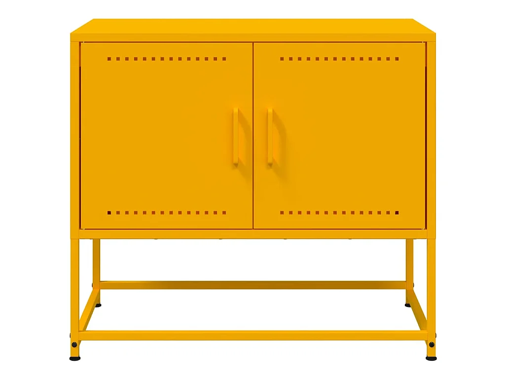 Cerlan  Meuble TV jaune moutarde 68,5x39x60,5 cm acier