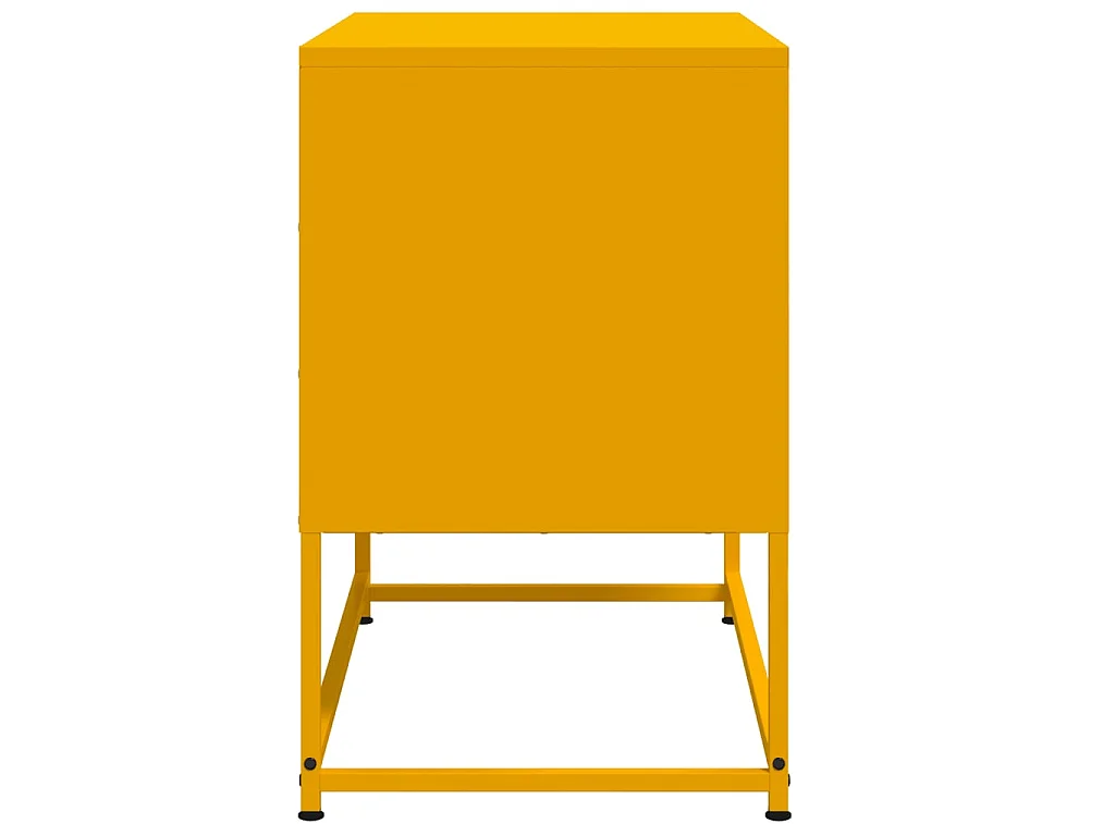 Cerlan  Meuble TV jaune moutarde 68,5x39x60,5 cm acier