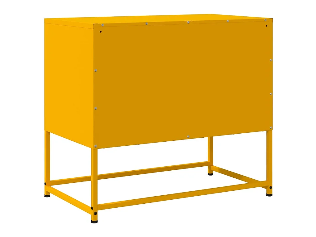 Cerlan  Meuble TV jaune moutarde 68,5x39x60,5 cm acier