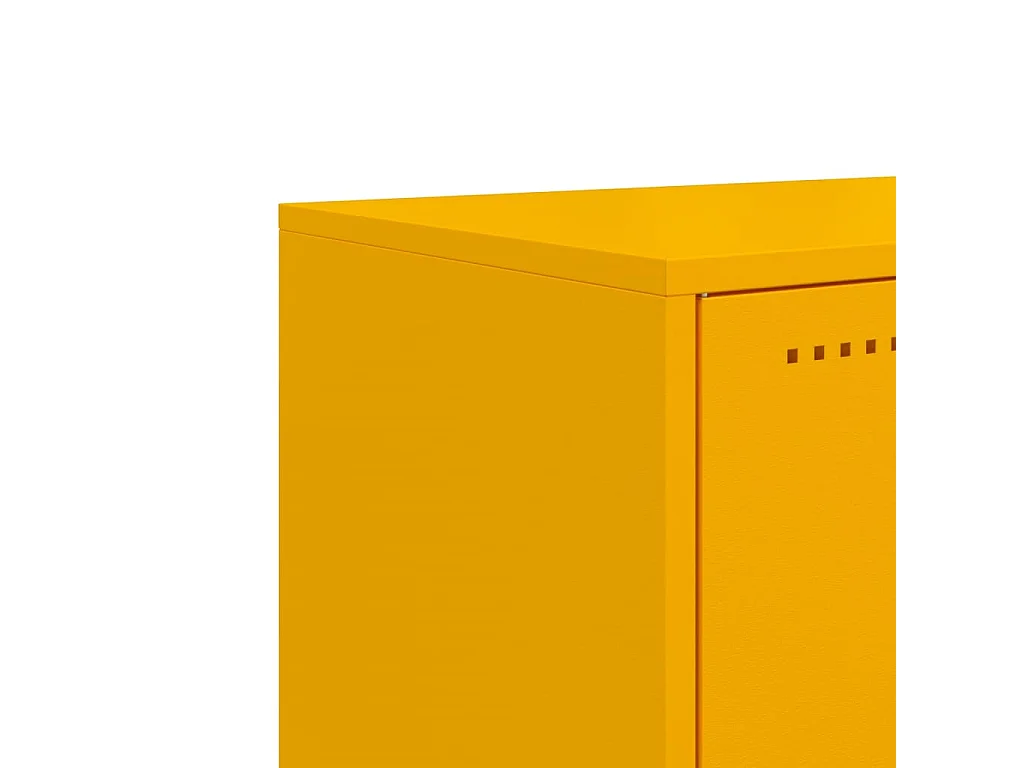 Cerlan  Meuble TV jaune moutarde 68,5x39x60,5 cm acier