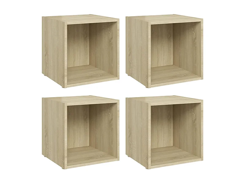 Cape Canaveral  Meubles TV 4 pcs chêne sonoma 37x35x37 cm bois d’ingénierie