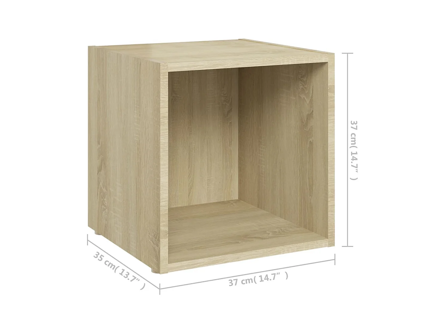 Cape Canaveral  Muebles de TV 4uds madera contrachapada roble Sonoma 37x35x37cm