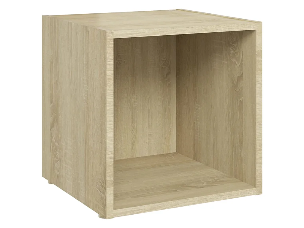 Cape Canaveral  Tv-meubelen 4 st 37x35x37 cm bewerkt hout sonoma eikenkleurig
