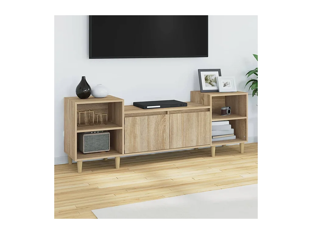 Grylis  Meuble TV Chêne sonoma 160x35x55 cm Bois d'ingénierie