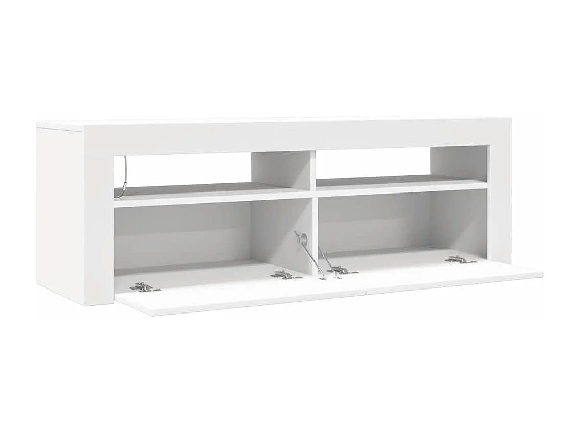 Afet  Meuble TV avec lumières LED blanc 120x35x40 cm