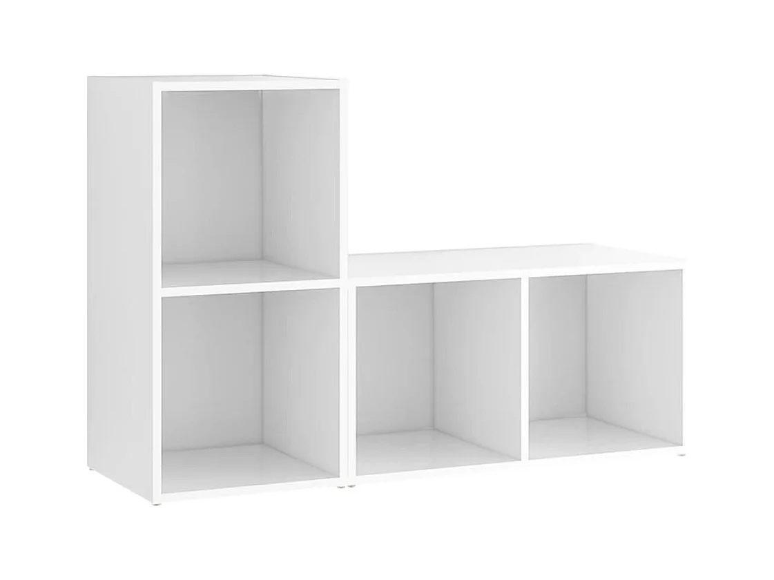 Garden Furniture -  Meubles TV 2 pcs Blanc 72x35x36,5 cm Bois d'ingénierie