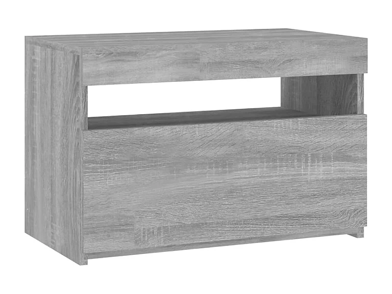 Ilion  Meuble TV avec lumières LED Sonoma gris 60x35x40 cm