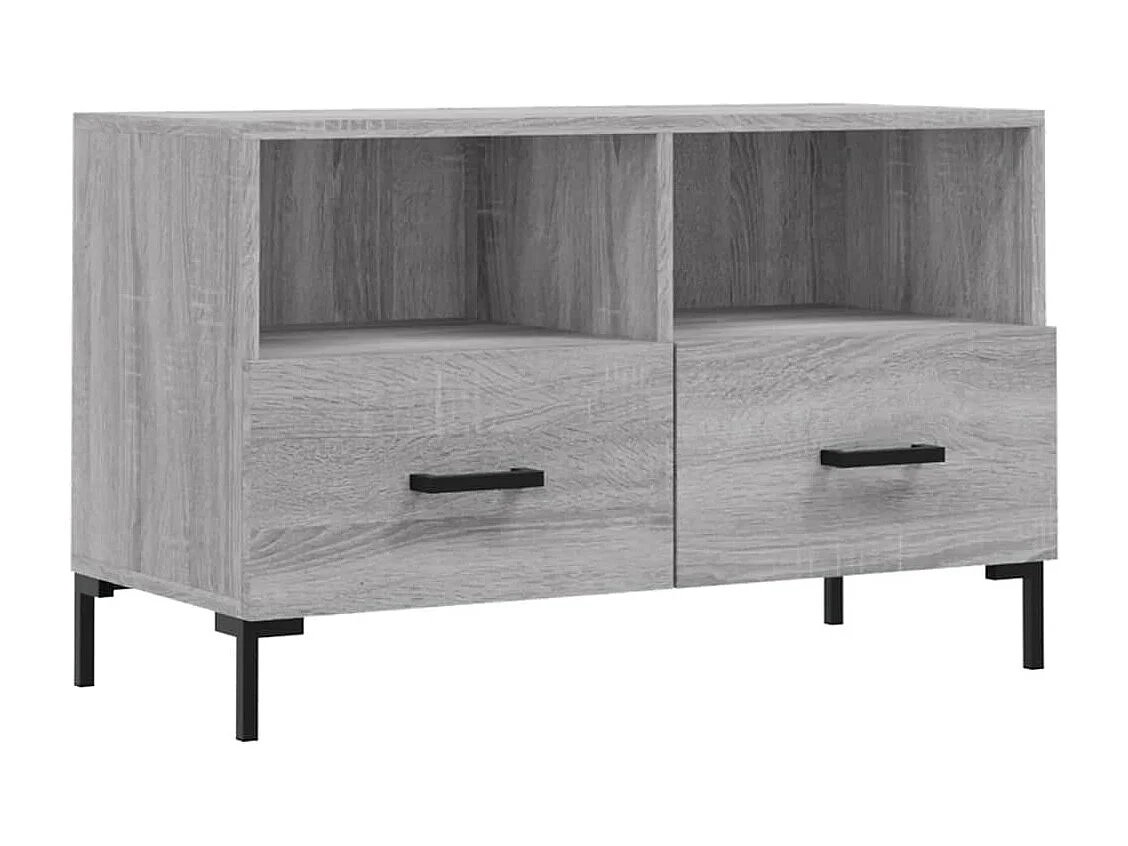 Hirlen  Meuble TV Sonoma gris 80x36x50 cm Bois d'ingénierie