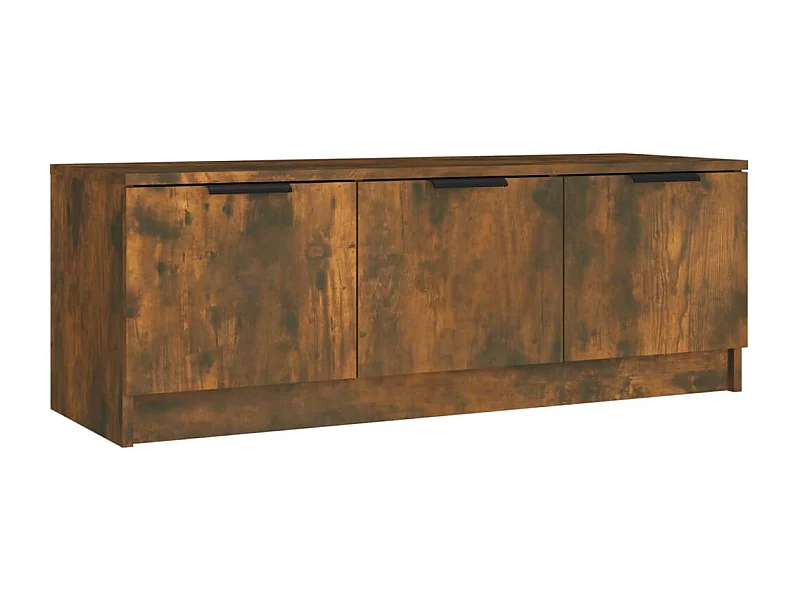 Yrnir  Tv-meubel 102x35x36,5 cm bewerkt hout gerookt eikenkleurig