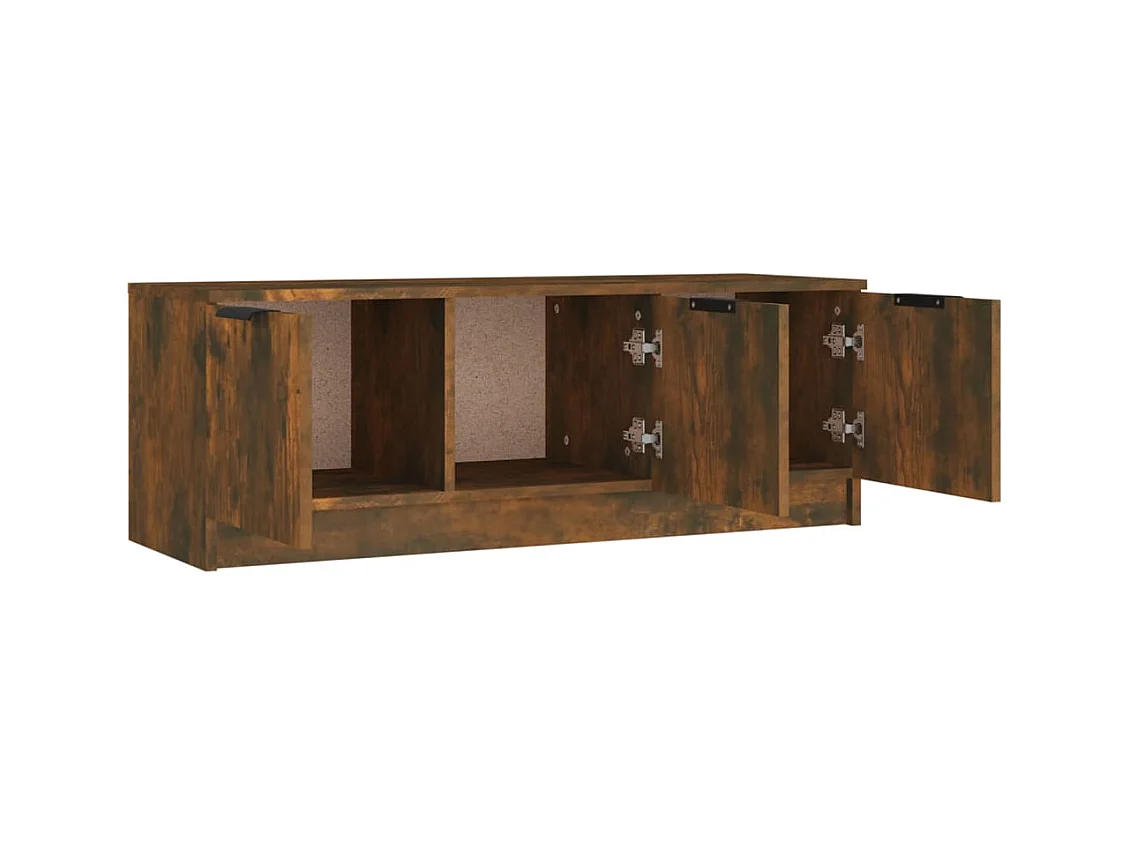 Yrnir  Tv-meubel 102x35x36,5 cm bewerkt hout gerookt eikenkleurig
