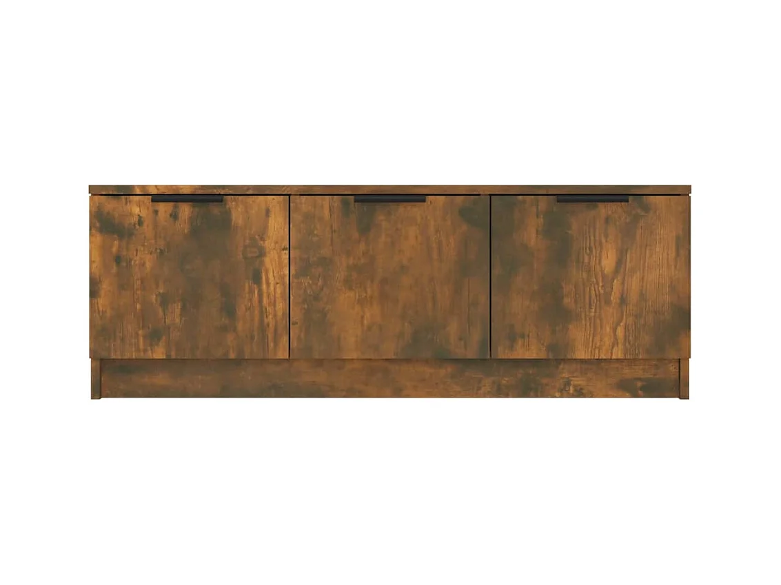 Yrnir  Tv-meubel 102x35x36,5 cm bewerkt hout gerookt eikenkleurig