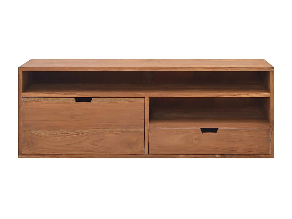 Fjorna  Meuble TV 110x30x40 cm Bois de teck massif