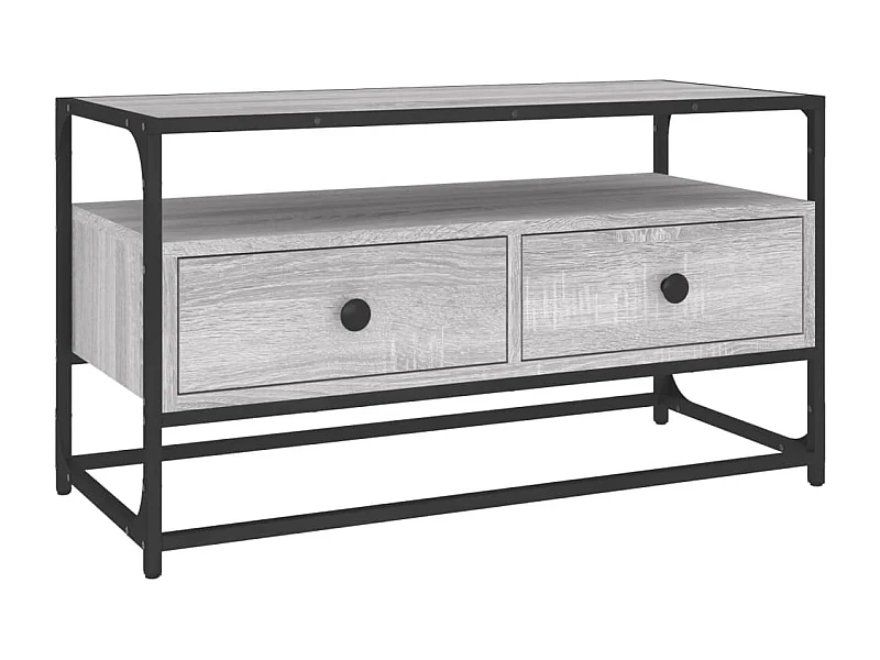 Bralir  Meuble TV sonoma gris 80x35x45 cm bois d'ingénierie