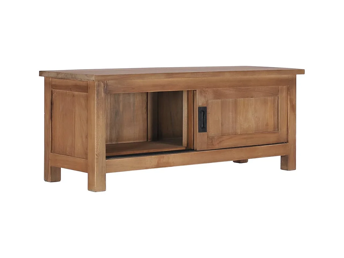 Garden Furniture -  Meuble TV 90x30x35 cm Bois de teck massif
