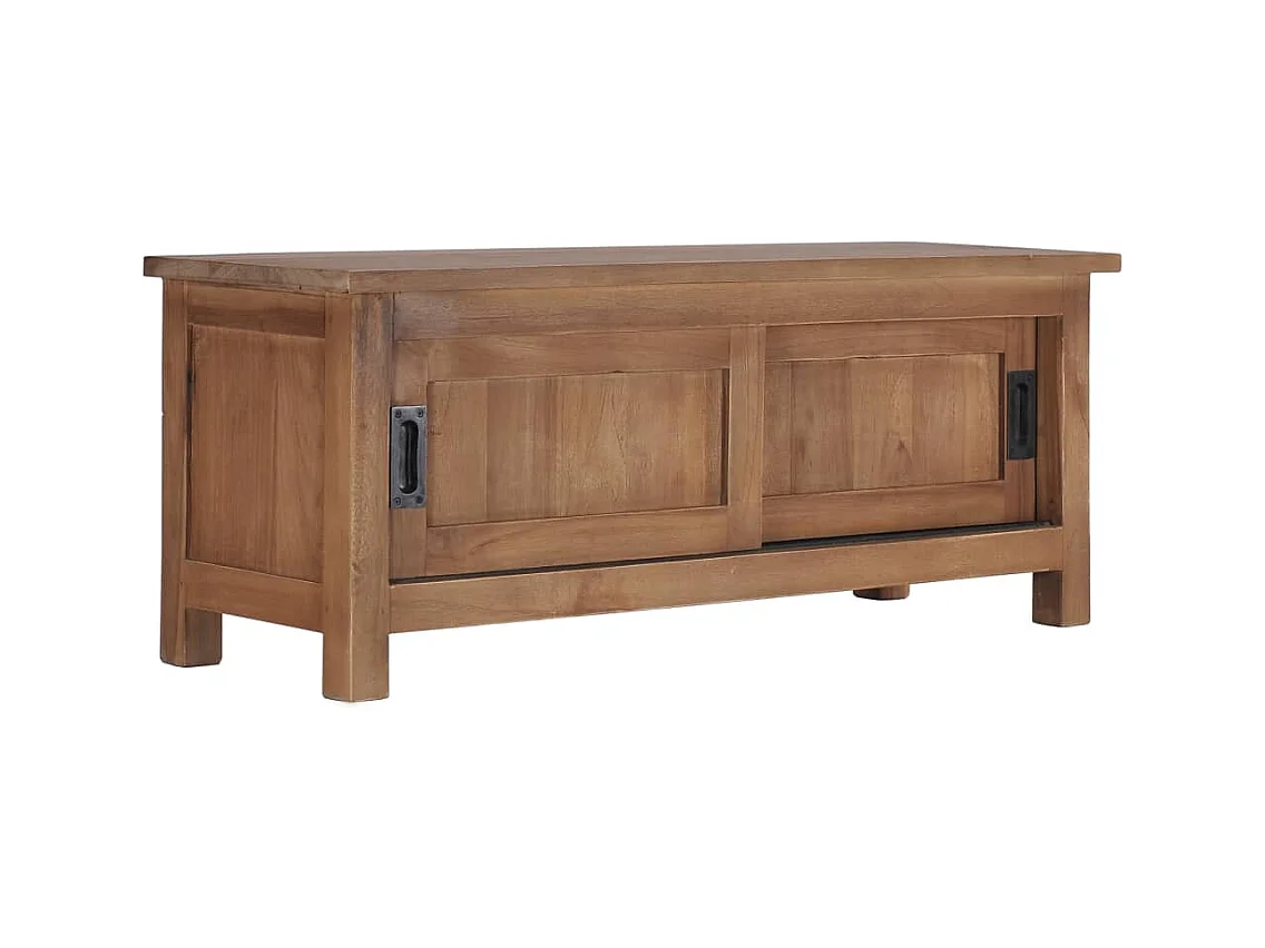 Garden Furniture -  Meuble TV 90x30x35 cm Bois de teck massif
