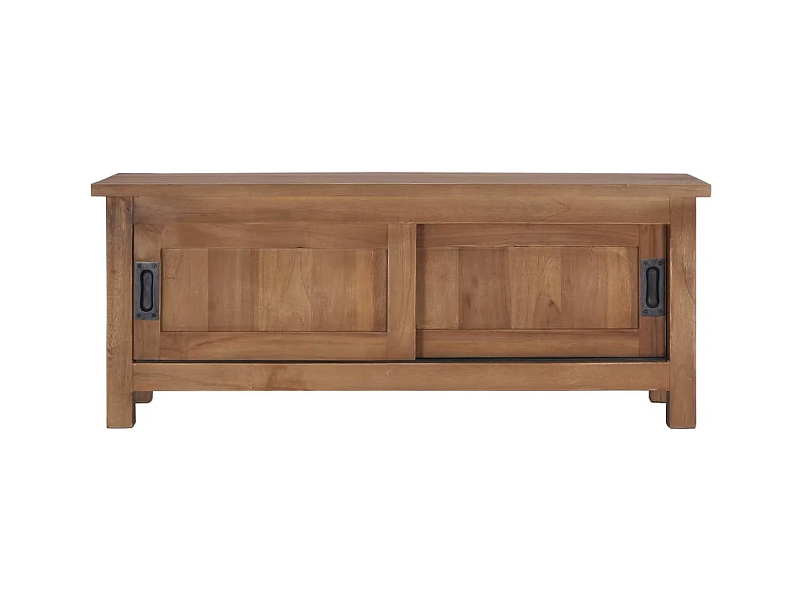 Garden Furniture -  Meuble TV 90x30x35 cm Bois de teck massif