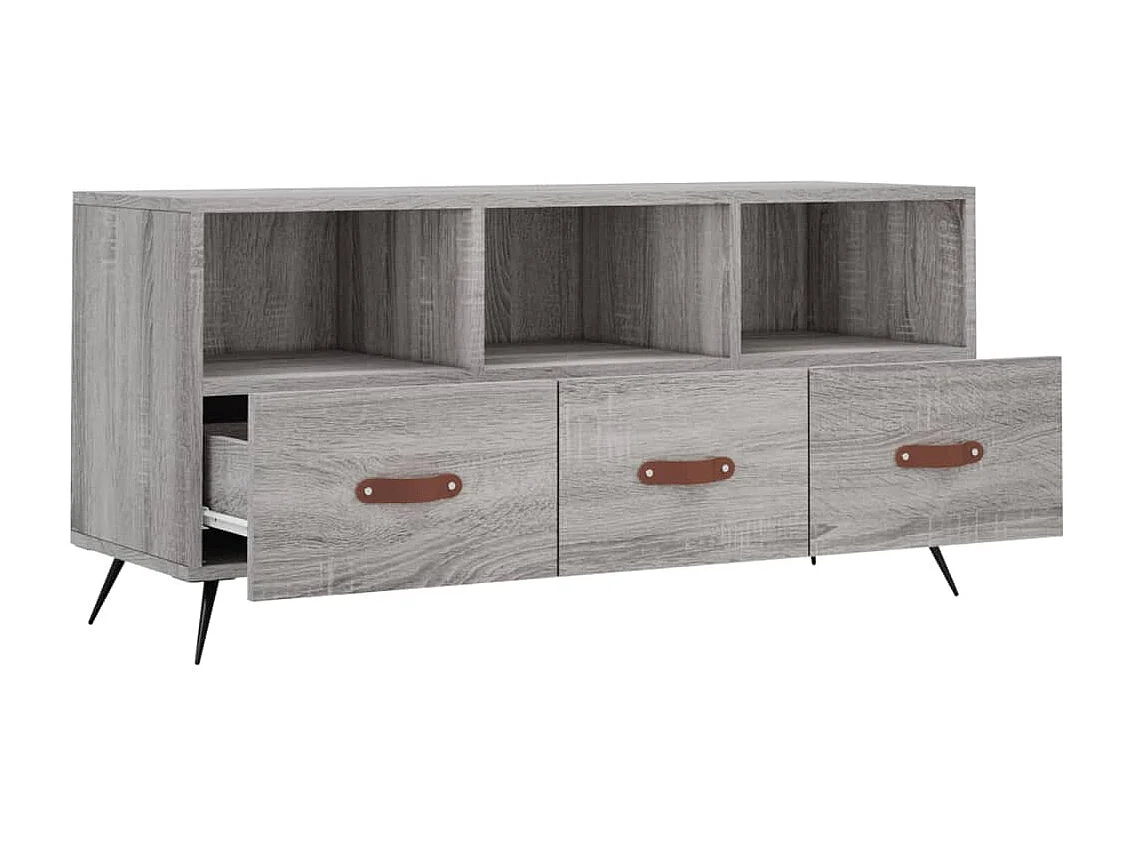 Qandrel  Mueble de TV madera de ingeniería gris Sonoma 102x36x50 cm