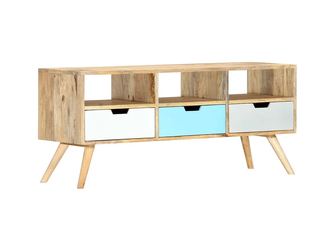 Garden Furniture -  Meuble TV 110x35x48 cm Bois de manguier massif