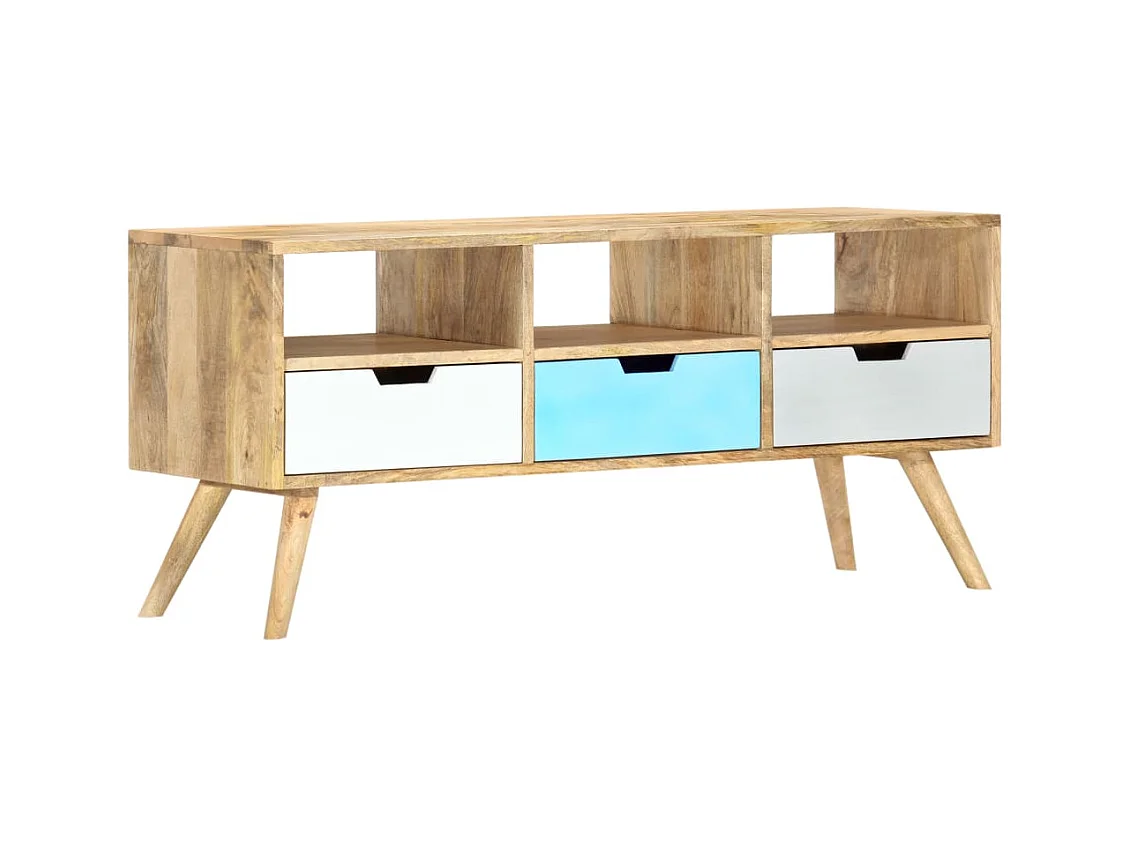 Garden Furniture -  Meuble TV 110x35x48 cm Bois de manguier massif