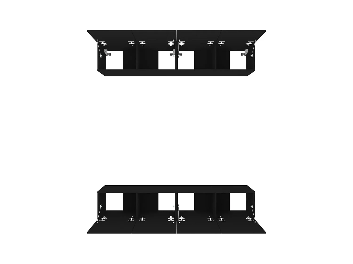 Assumption  Meubles TV 4 pcs Noir 80x30x30 cm Bois d'ingénierie