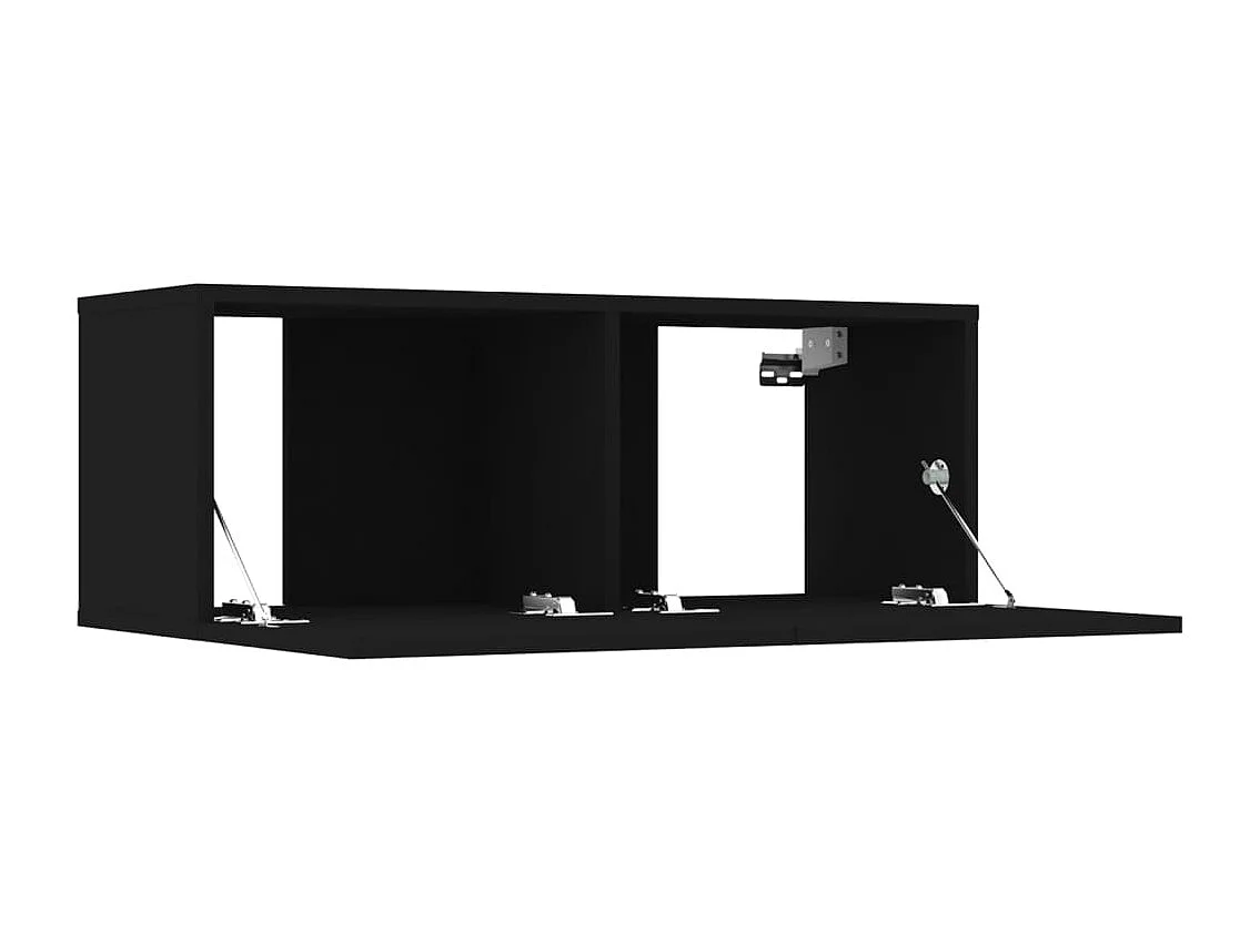 Assumption  Meubles TV 4 pcs Noir 80x30x30 cm Bois d'ingénierie