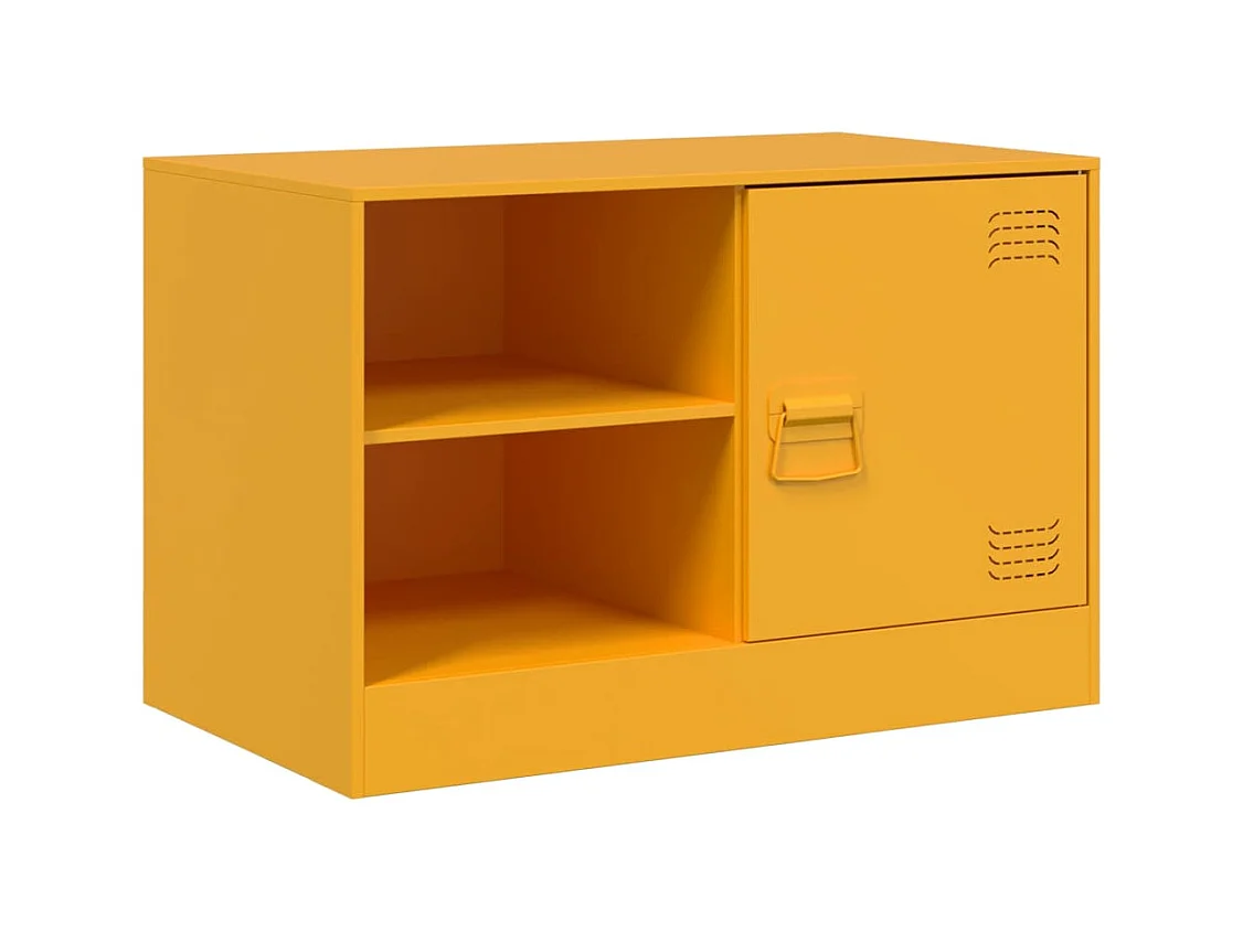 Borrego Springs  Meuble TV jaune moutarde 67x39x44 cm acier