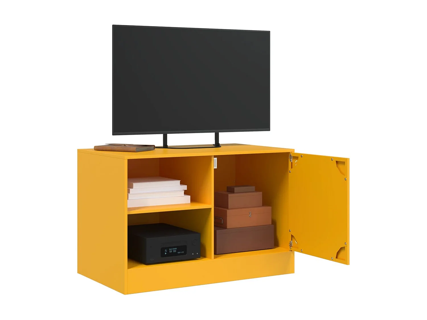 Borrego Springs  Meuble TV jaune moutarde 67x39x44 cm acier