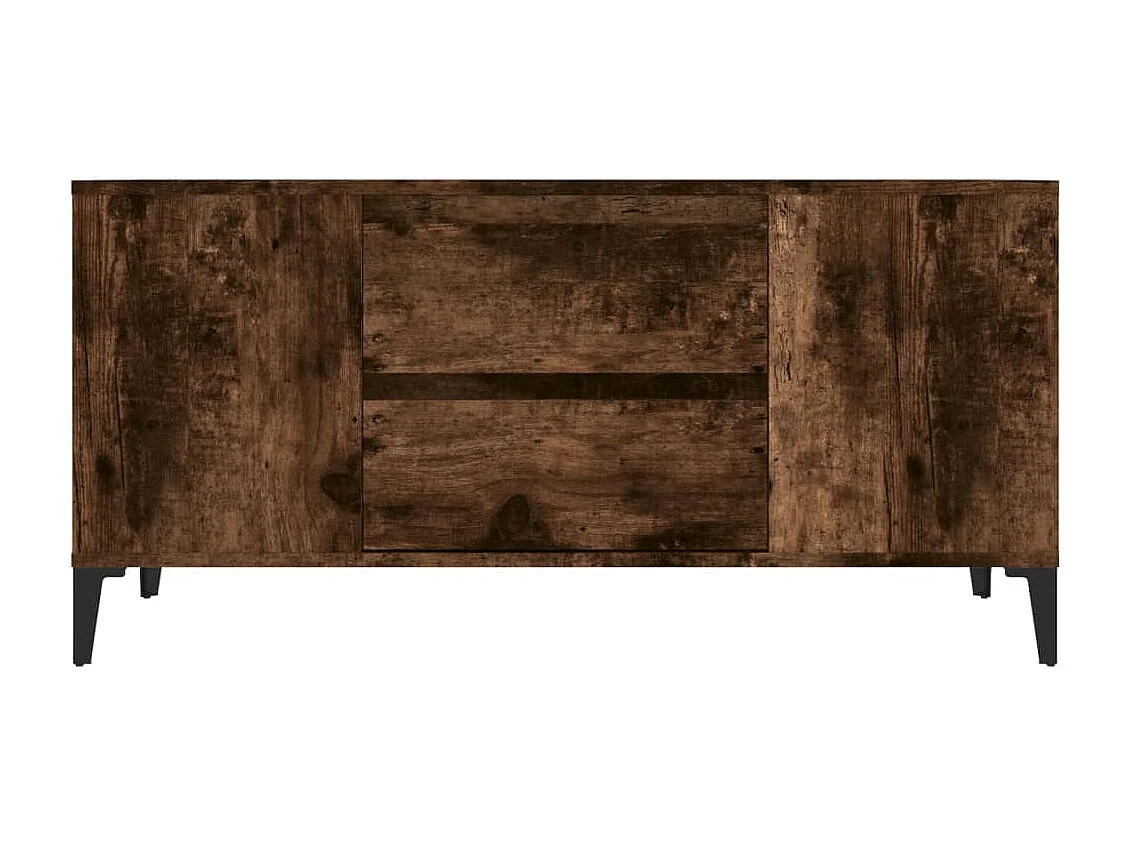 Hermiston  Meuble TV Chêne fumé 102x44,5x50 cm Bois d'ingénierie