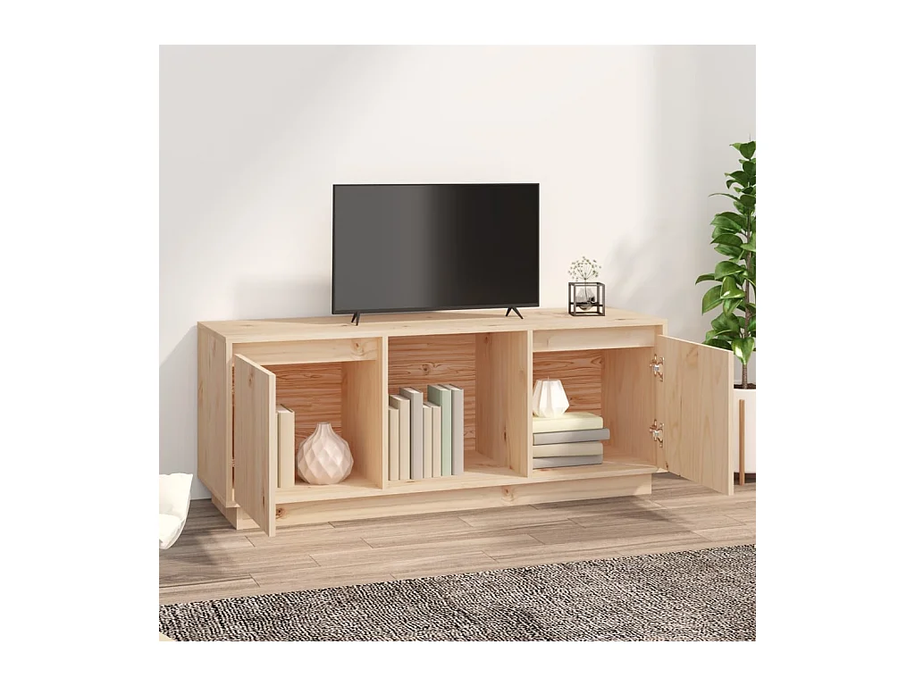 Eldir  Tv-meubel 110,5x35x44 cm massief grenenhout