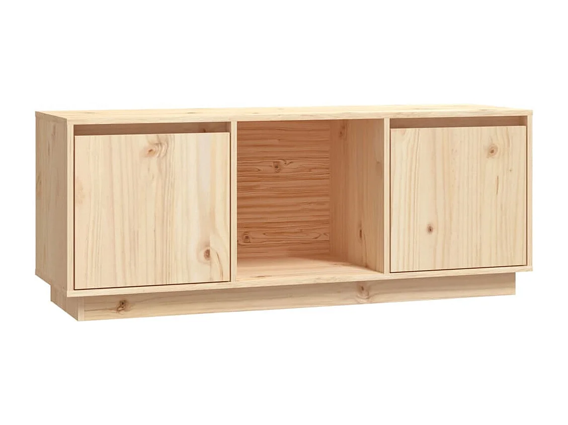Eldir  Meuble TV 110,5x35x44 cm Bois de pin massif