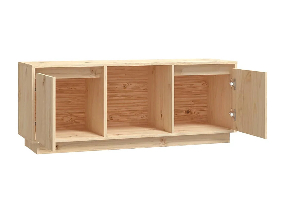 Eldir  Meuble TV 110,5x35x44 cm Bois de pin massif