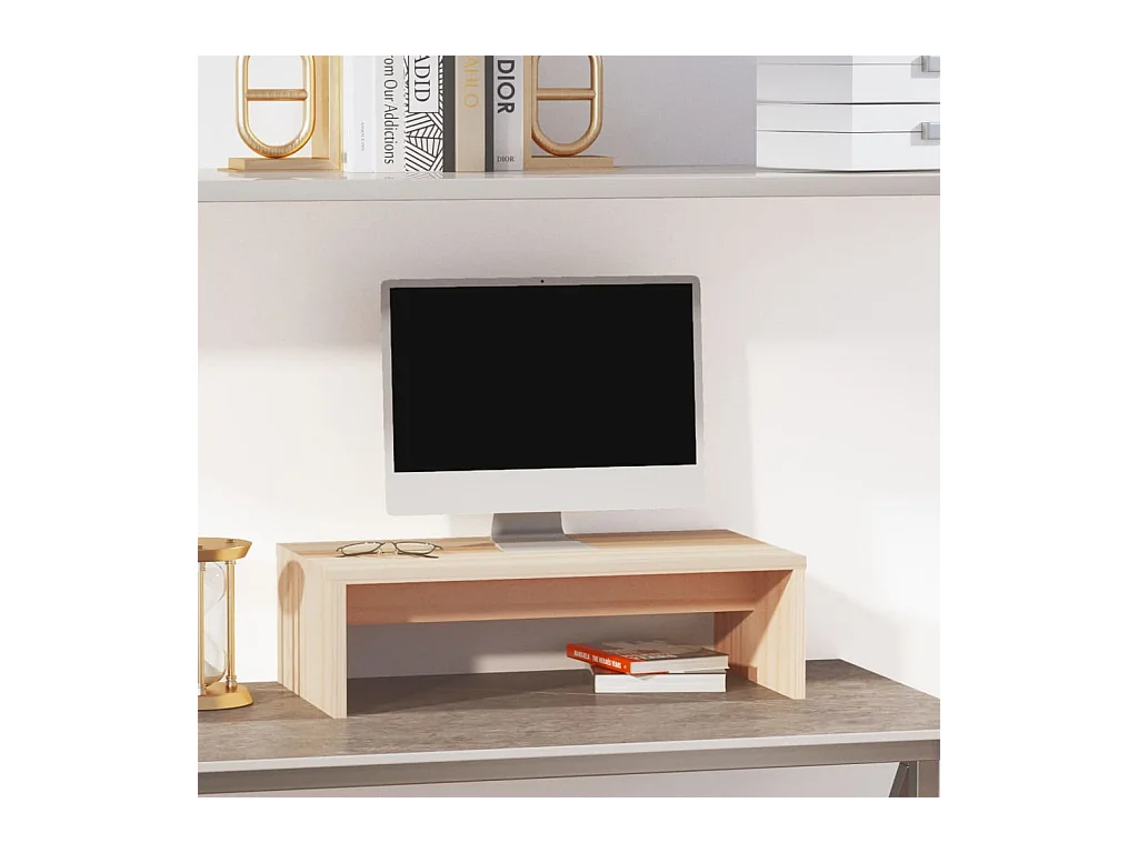 Prolenta Premium -  Support de moniteur 50x27x15 cm Bois de pin solide