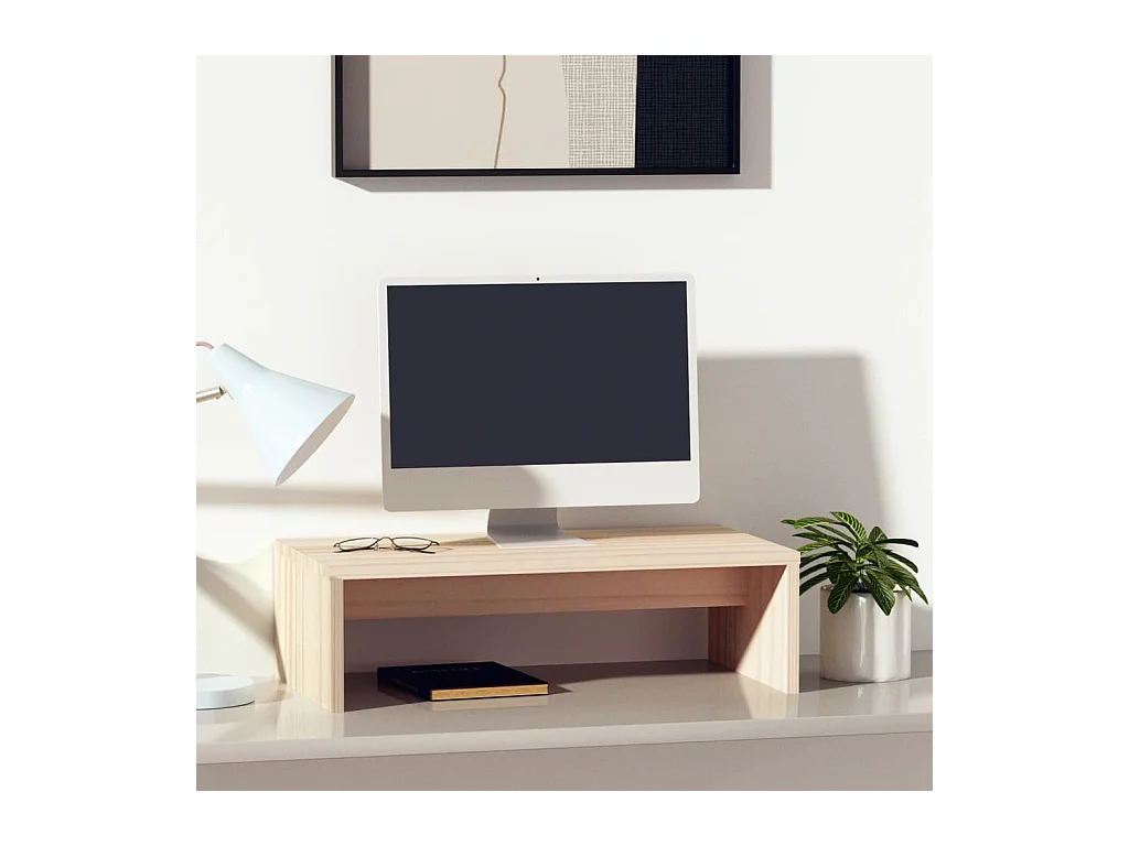 Prolenta Premium -  Support de moniteur 50x27x15 cm Bois de pin solide