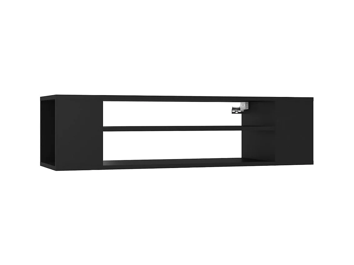 Saint-Quentin  Meuble TV suspendu Noir 100x30x26,5 cm Bois d’ingénierie