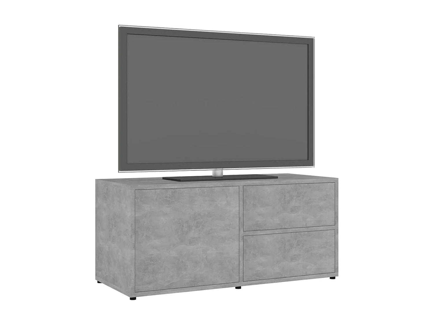 Waianae  Meuble TV Gris béton 80x34x36 cm Bois d'ingénierie