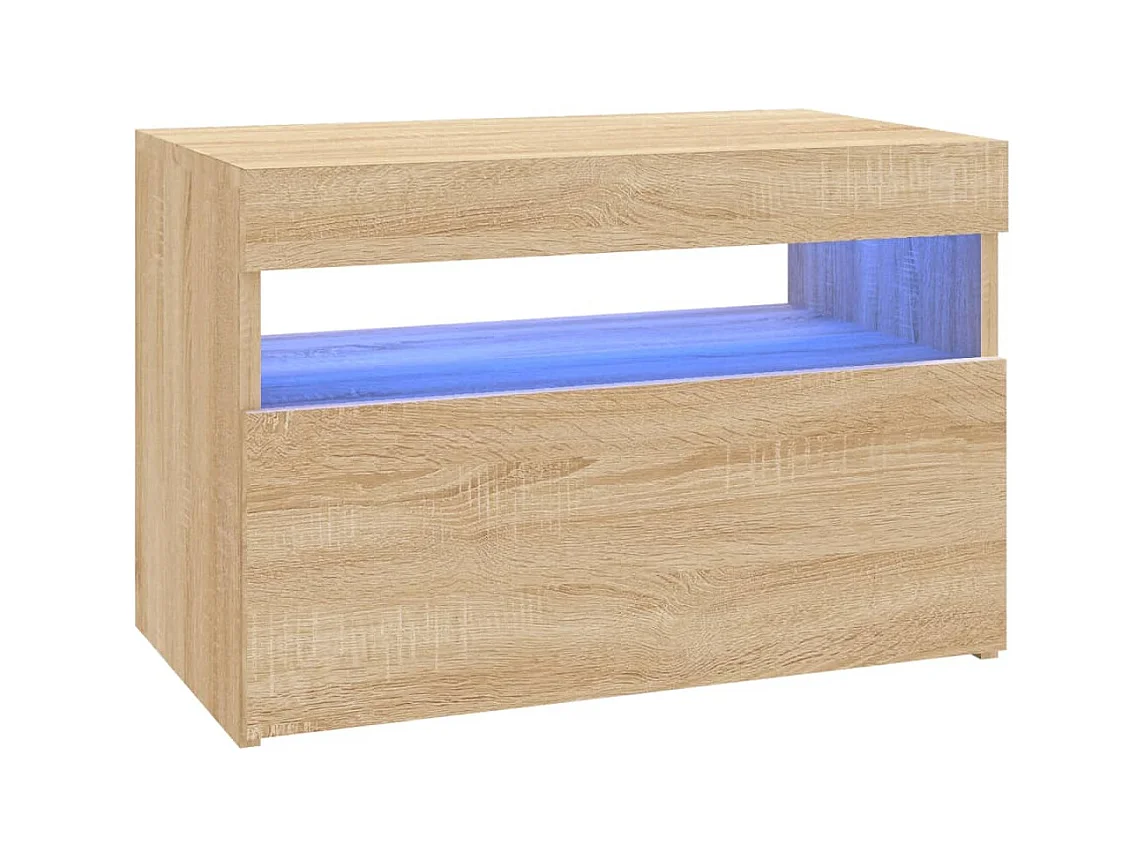 Ilion  Meuble TV avec lumières LED chêne sonoma 60x35x40 cm