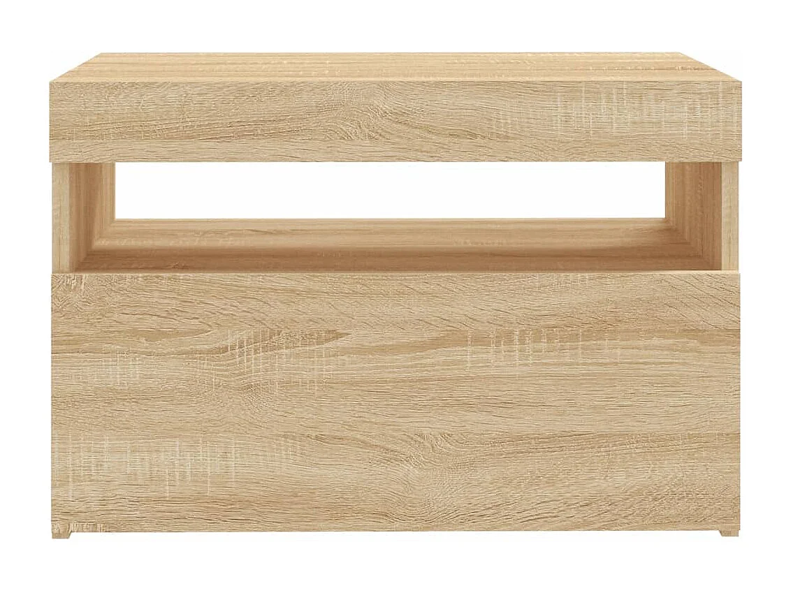 Ilion  Meuble TV avec lumières LED chêne sonoma 60x35x40 cm