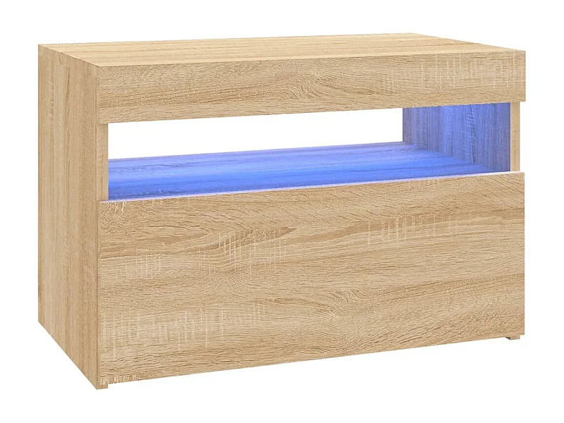 Ilion  Meuble TV avec lumières LED chêne sonoma 60x35x40 cm