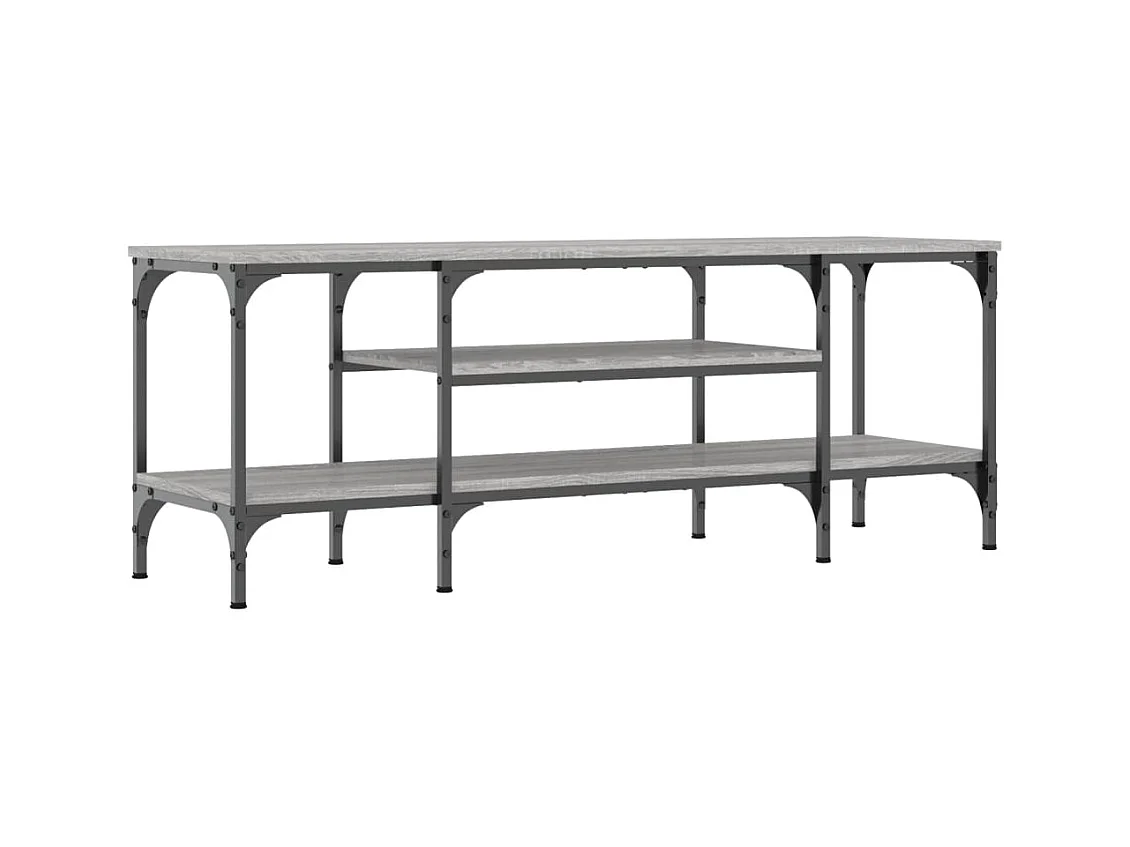 Numa  Meuble TV sonoma gris 121x35x45 cm bois d'ingénierie et fer