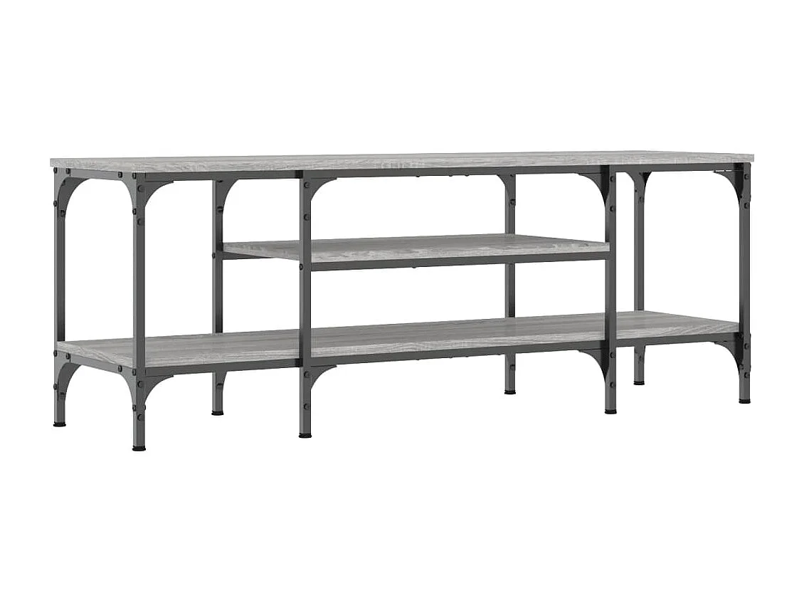 Numa  Mueble TV madera ingeniería y erro gris Sonoma 121x35x45 cm