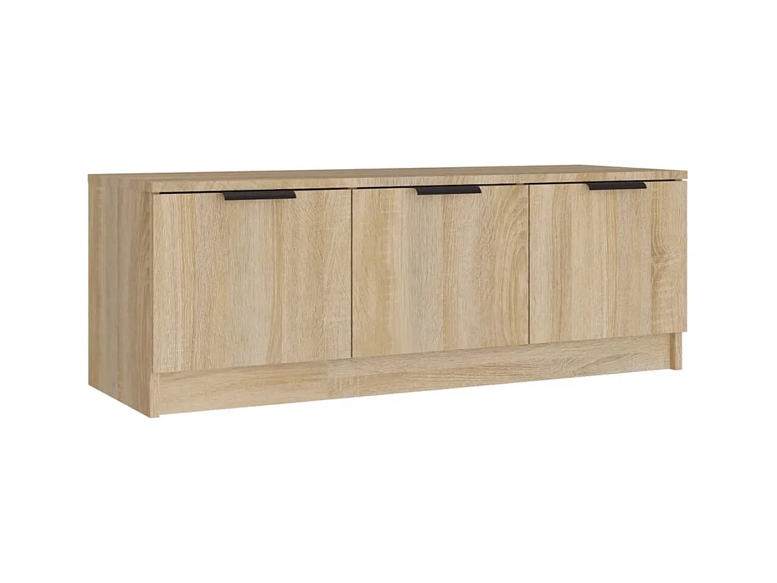 Yrnir  Tv-meubel 102x35x36,5 cm bewerkt hout sonoma eikenkleurig