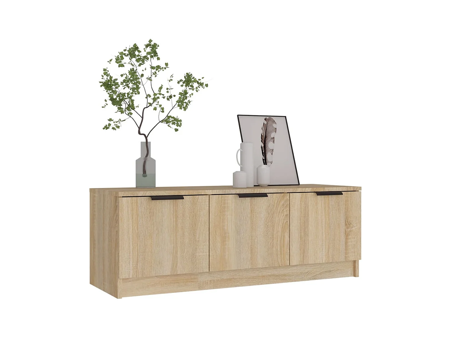 Yrnir  Tv-meubel 102x35x36,5 cm bewerkt hout sonoma eikenkleurig