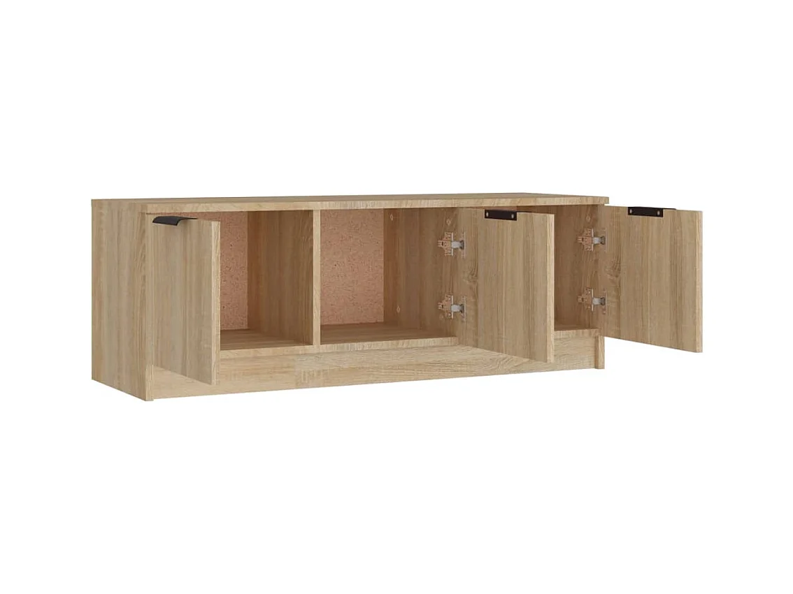 Yrnir  Tv-meubel 102x35x36,5 cm bewerkt hout sonoma eikenkleurig