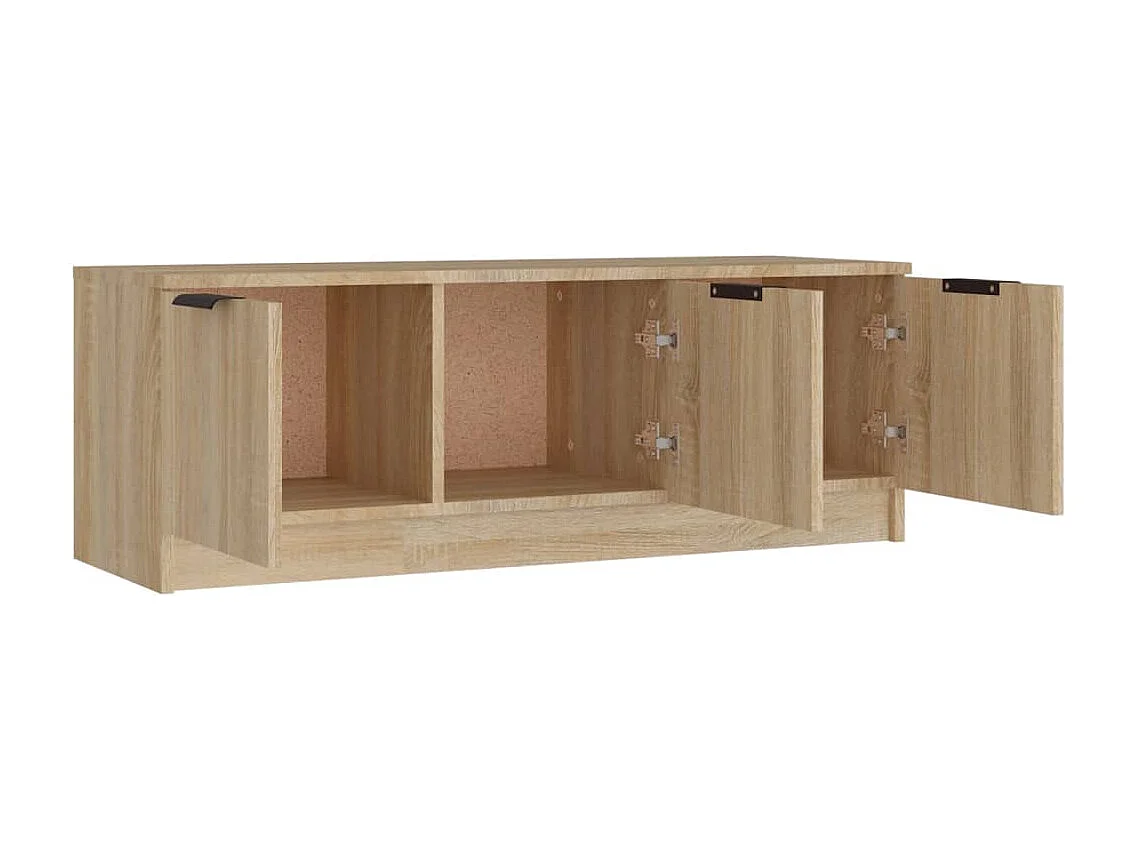 Yrnir  Meuble TV Chêne sonoma 102x35x36,5 cm Bois d'ingénierie