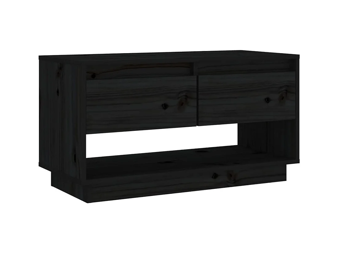 Megan Lynn  Tv-meubel 74x34x40 cm massief grenenhout zwart