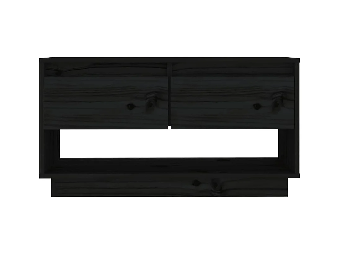 Megan Lynn  Tv-meubel 74x34x40 cm massief grenenhout zwart